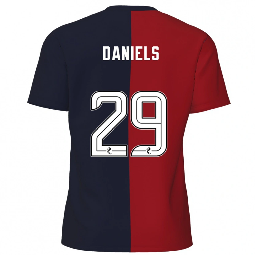 Danxen Uomo Maglia Djenairo Daniels #29 Rosso Blu Navy Kit Gara Away 2025/26 Maglietta