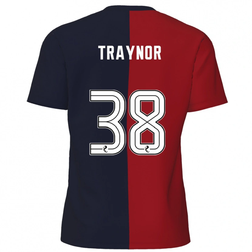 Danxen Uomo Maglia Archie Traynor #38 Rosso Blu Navy Kit Gara Away 2025/26 Maglietta