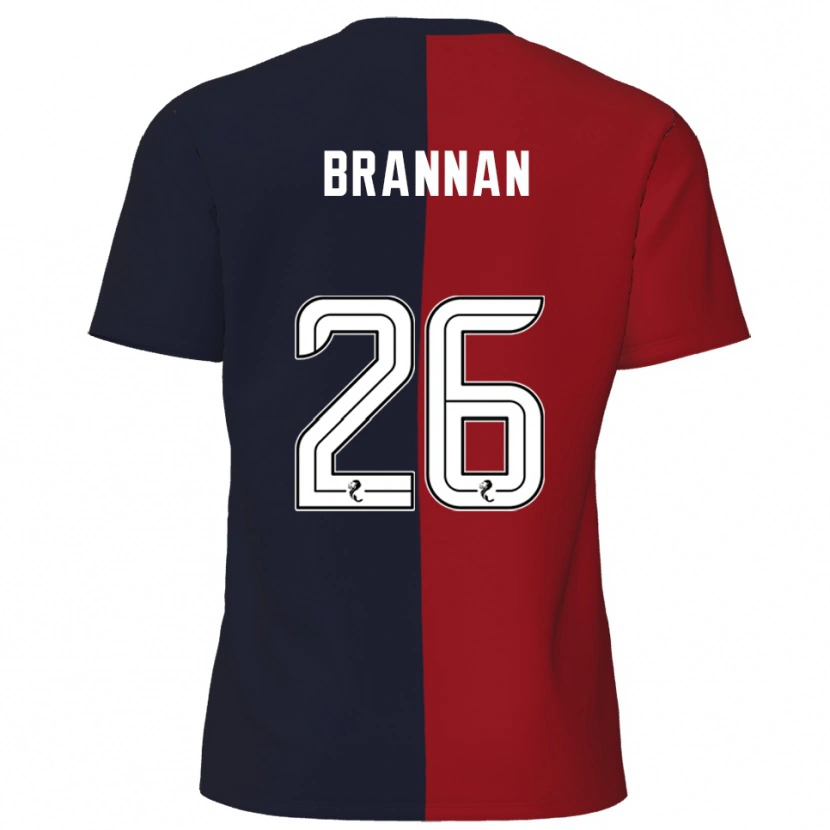 Danxen Uomo Maglia Ben Brannan #26 Rosso Blu Navy Kit Gara Away 2025/26 Maglietta