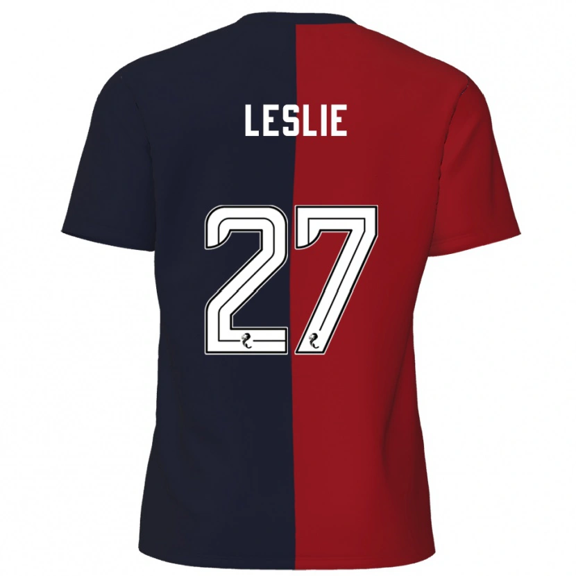 Danxen Uomo Maglia Kian Leslie #27 Rosso Blu Navy Kit Gara Away 2025/26 Maglietta
