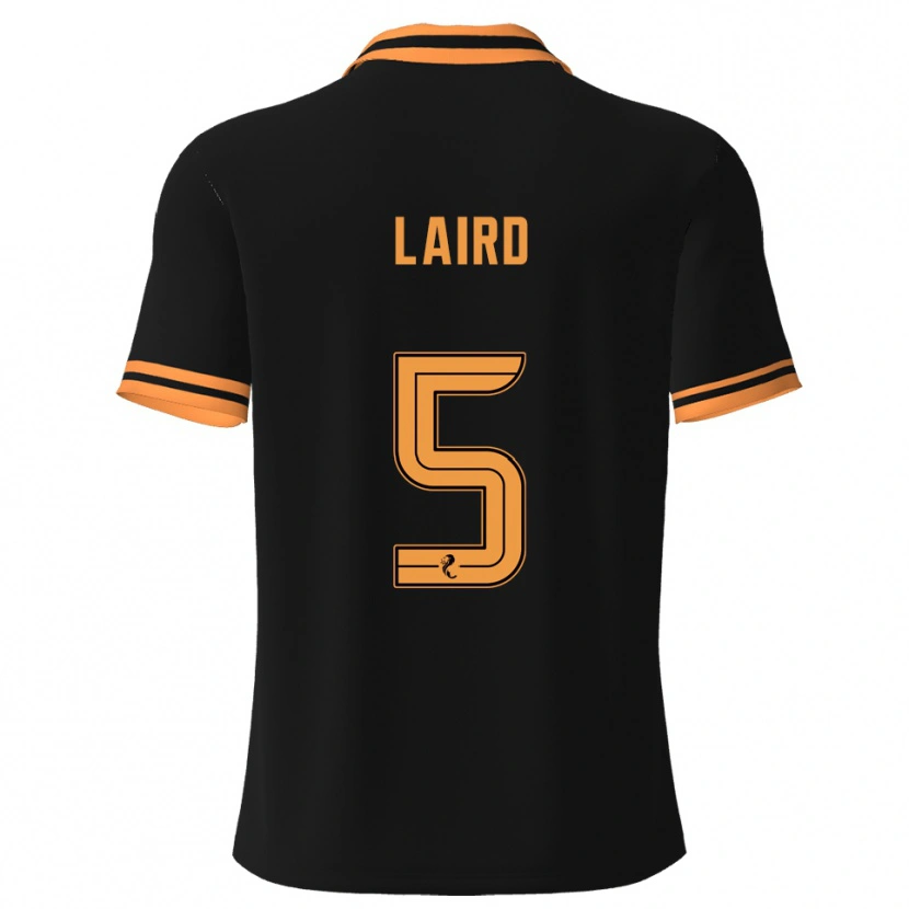 Danxen Uomo Maglia Summer Laird #5 Nero Giallo Kit Gara Away 2025/26 Maglietta