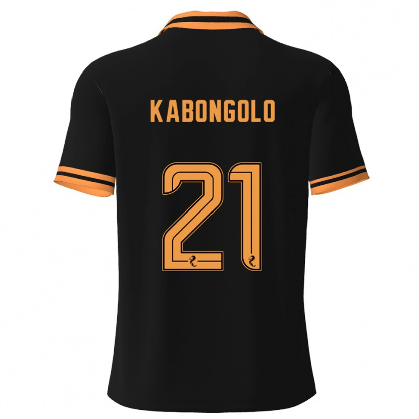 Danxen Uomo Maglia Brooklyn Kabongolo #21 Nero Giallo Kit Gara Away 2025/26 Maglietta