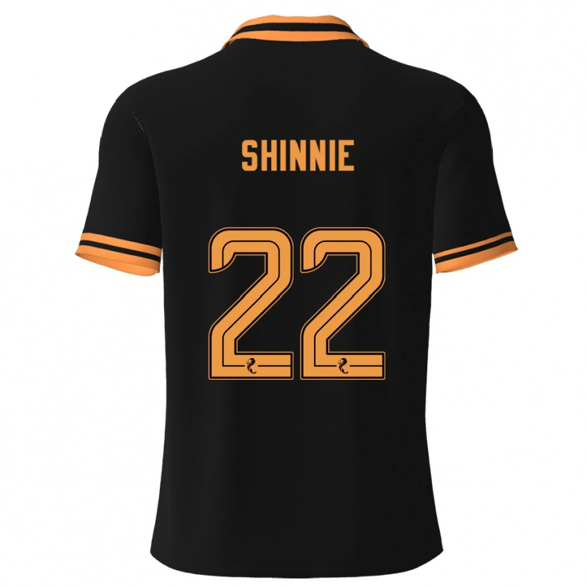 Danxen Uomo Maglia Andrew Shinnie #22 Nero Giallo Kit Gara Away 2025/26 Maglietta