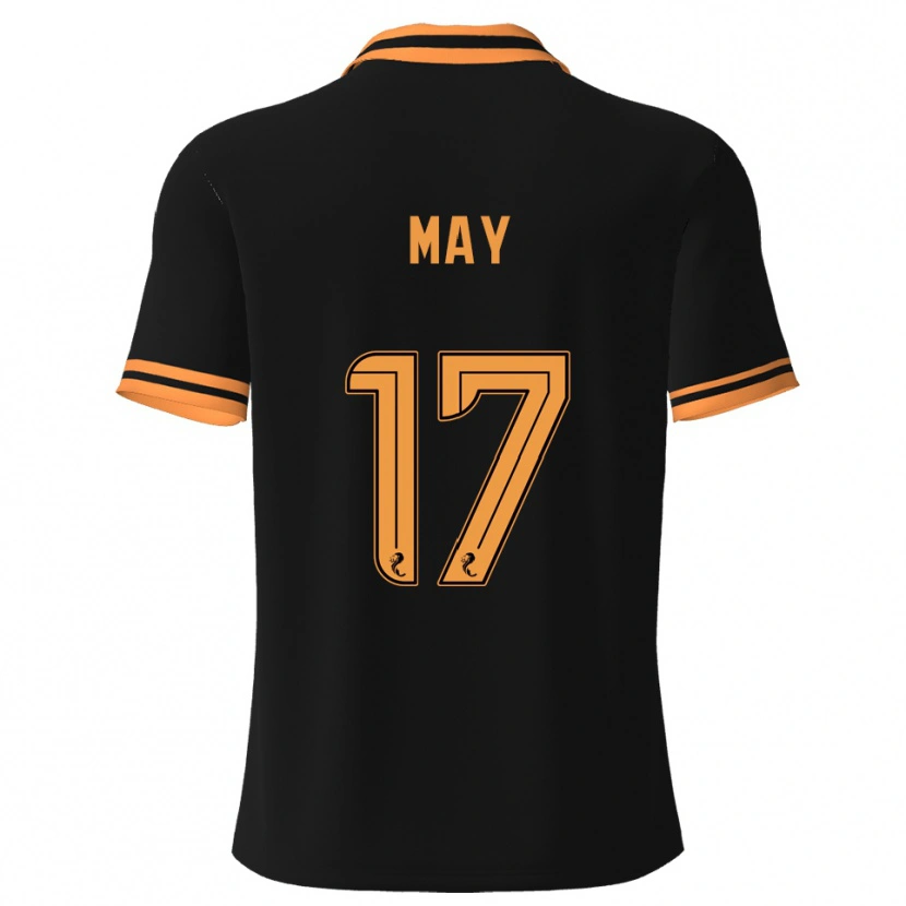 Danxen Uomo Maglia Stevie May #17 Nero Giallo Kit Gara Away 2025/26 Maglietta