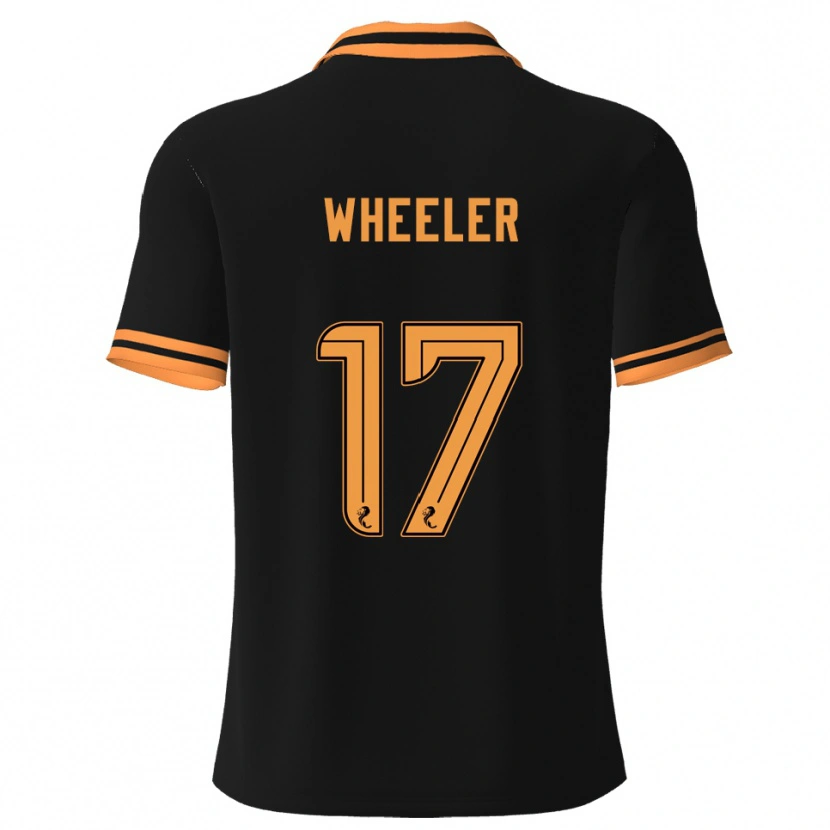 Danxen Uomo Maglia Jessica Wheeler #17 Nero Giallo Kit Gara Away 2025/26 Maglietta