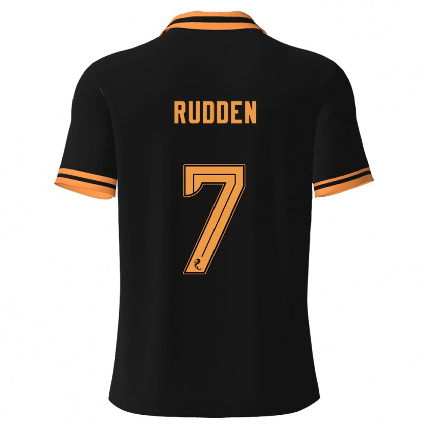 Danxen Uomo Maglia Zak Rudden #7 Nero Giallo Kit Gara Away 2025/26 Maglietta