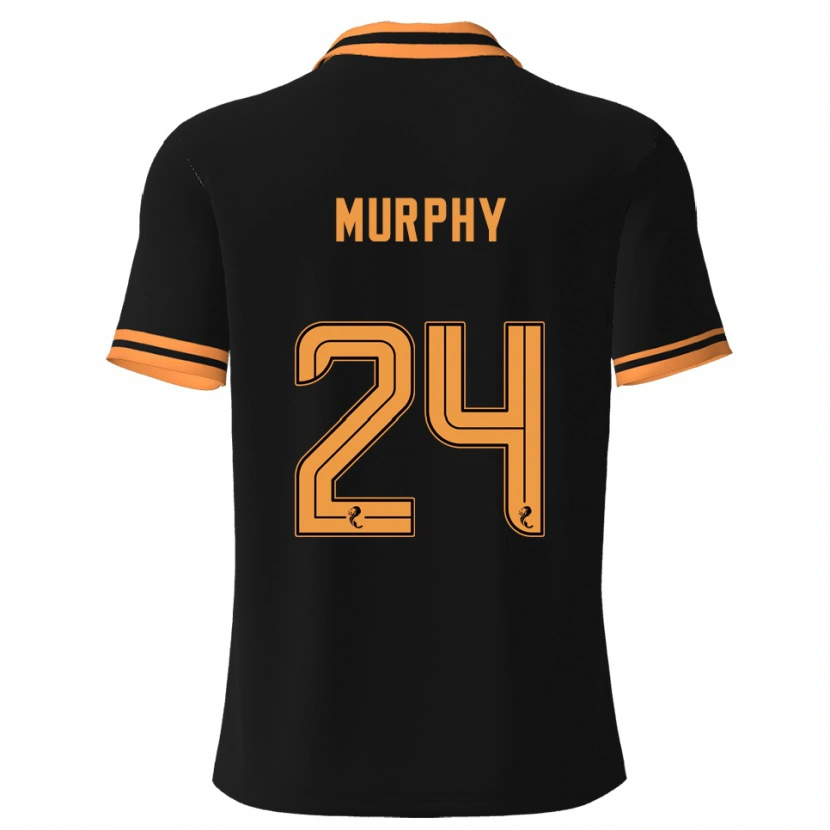 Danxen Uomo Maglia Jessica Murphy #24 Nero Giallo Kit Gara Away 2025/26 Maglietta