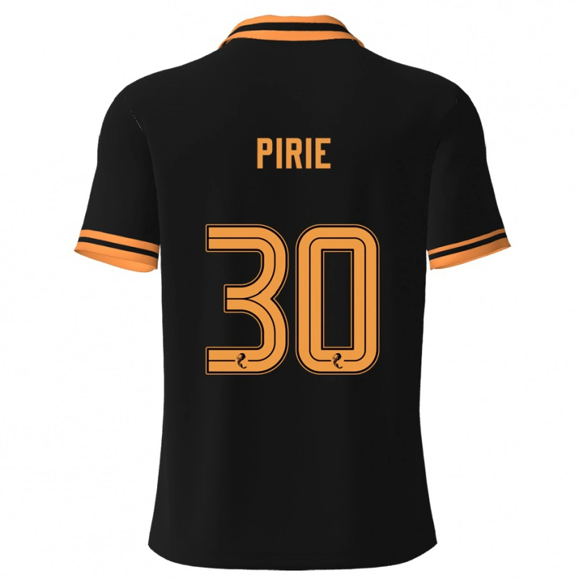 Danxen Uomo Maglia Rachel Pirie #30 Nero Giallo Kit Gara Away 2025/26 Maglietta