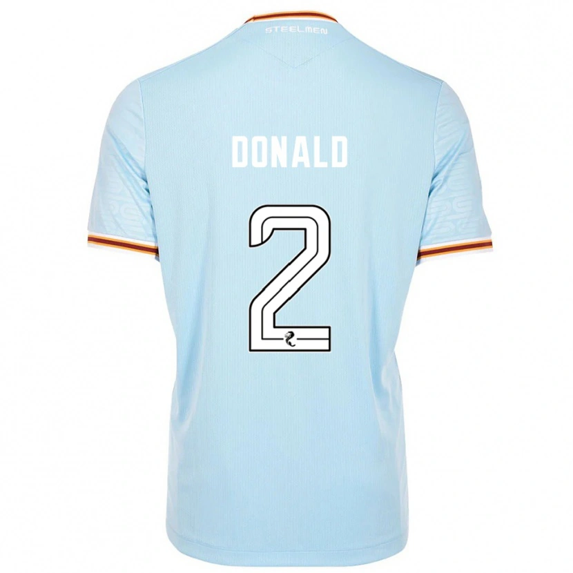 Danxen Uomo Maglia Eve Donald #2 Azzurro Kit Gara Away 2025/26 Maglietta