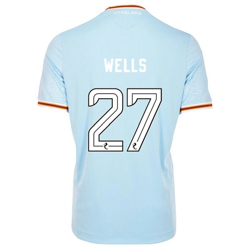 Danxen Uomo Maglia Dylan Wells #27 Azzurro Kit Gara Away 2025/26 Maglietta