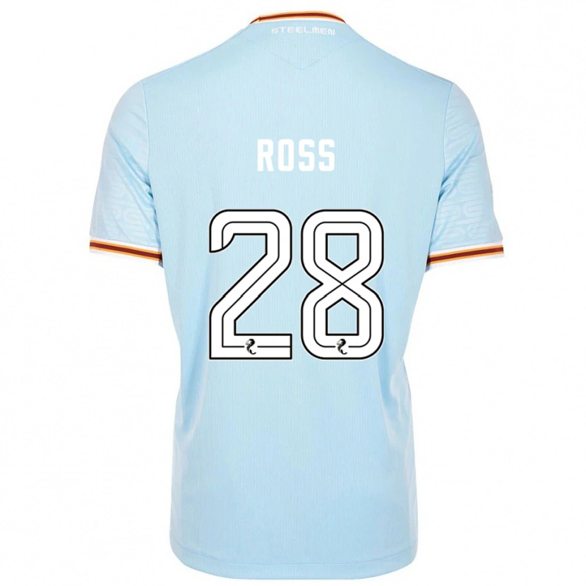 Danxen Uomo Maglia Luca Ross #28 Azzurro Kit Gara Away 2025/26 Maglietta