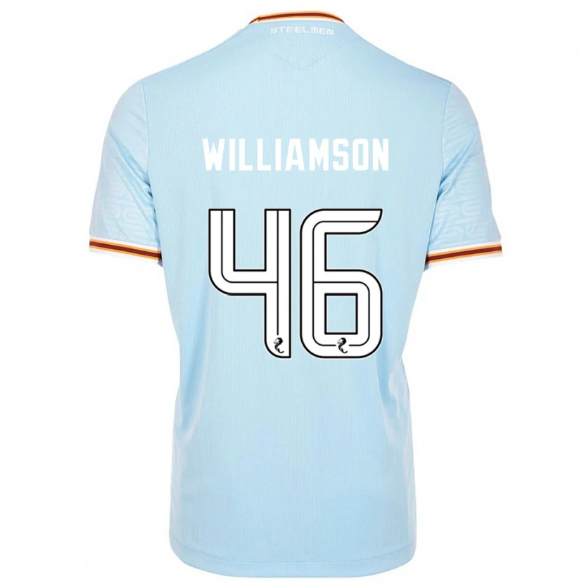Danxen Uomo Maglia Scott Williamson #46 Azzurro Kit Gara Away 2025/26 Maglietta