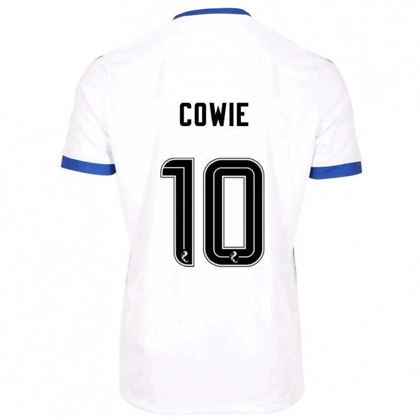 Danxen Uomo Maglia Ellie-May Cowie #10 Bianco Blu Kit Gara Away 2025/26 Maglietta