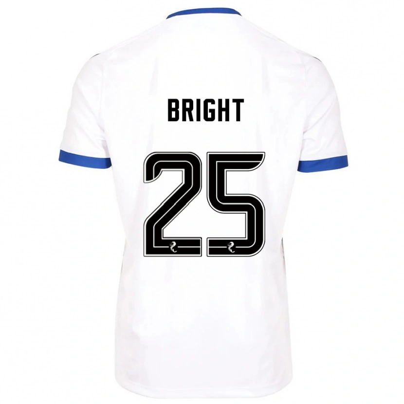 Danxen Uomo Maglia Scott Bright #25 Bianco Blu Kit Gara Away 2025/26 Maglietta