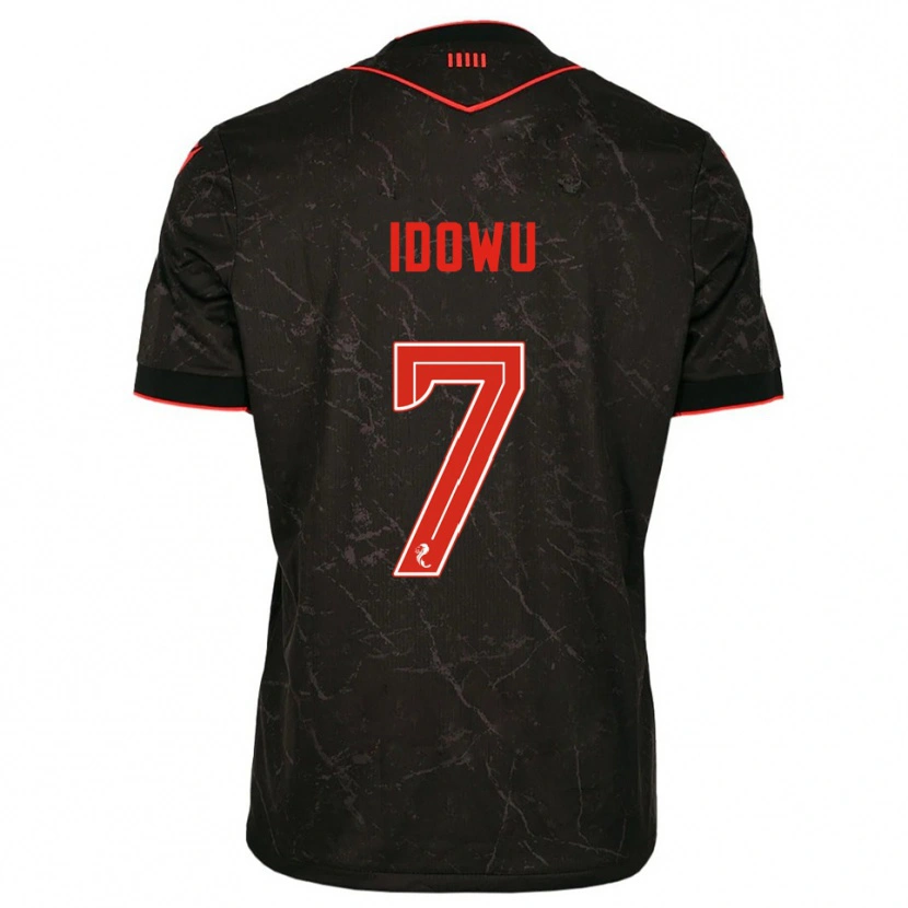 Danxen Uomo Maglia Roland Idowu #7 Nero Rosso Kit Gara Away 2025/26 Maglietta