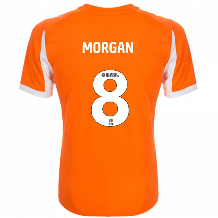 Danxen Donna Maglia Albie Morgan #8 Arancione Bianco Kit Gara Home 2025/26 Maglietta