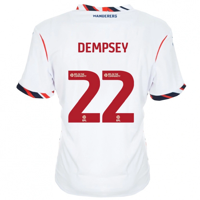 Danxen Donna Maglia Kyle Dempsey #22 Bianco Rosso Kit Gara Home 2025/26 Maglietta