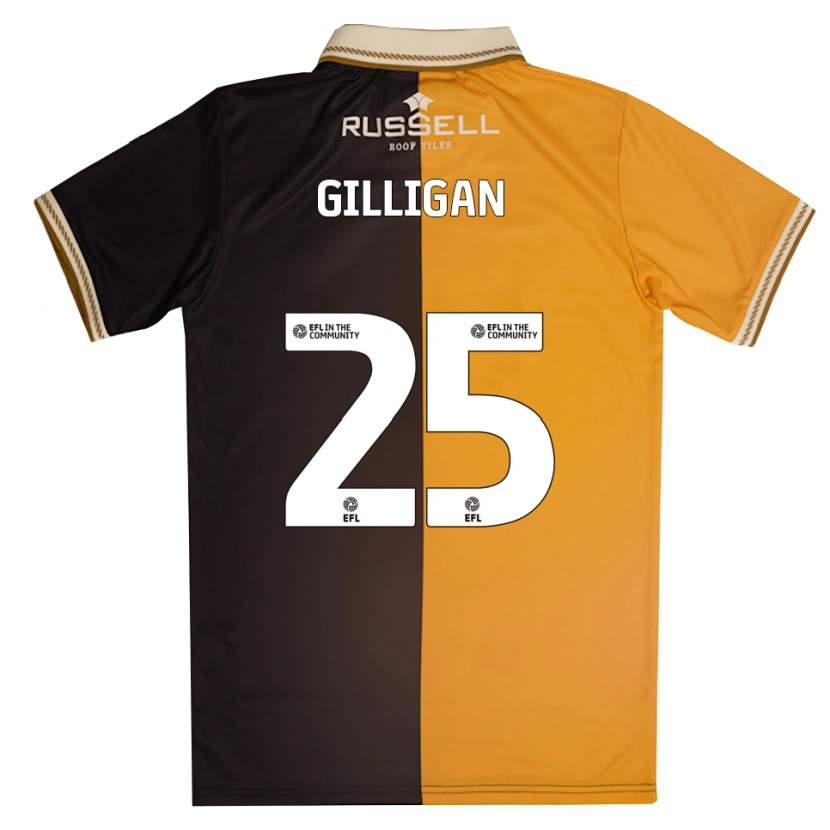 Danxen Donna Maglia Ciaran Gilligan #25 Giallo Nero Kit Gara Home 2025/26 Maglietta