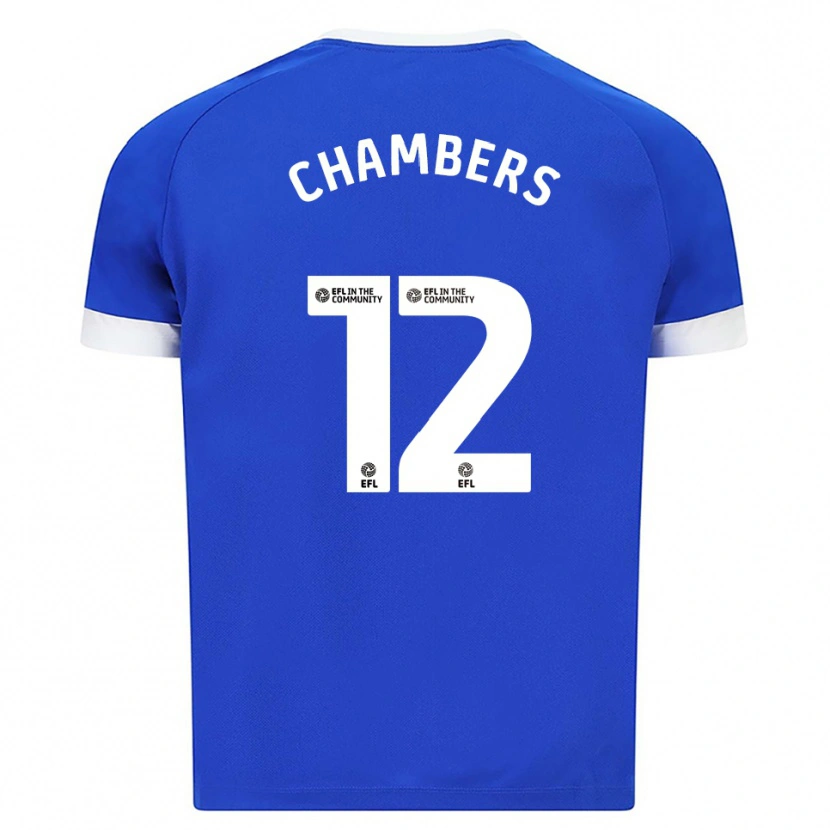 Danxen Donna Maglia Calum Chambers #12 Blu Bianco Kit Gara Home 2025/26 Maglietta