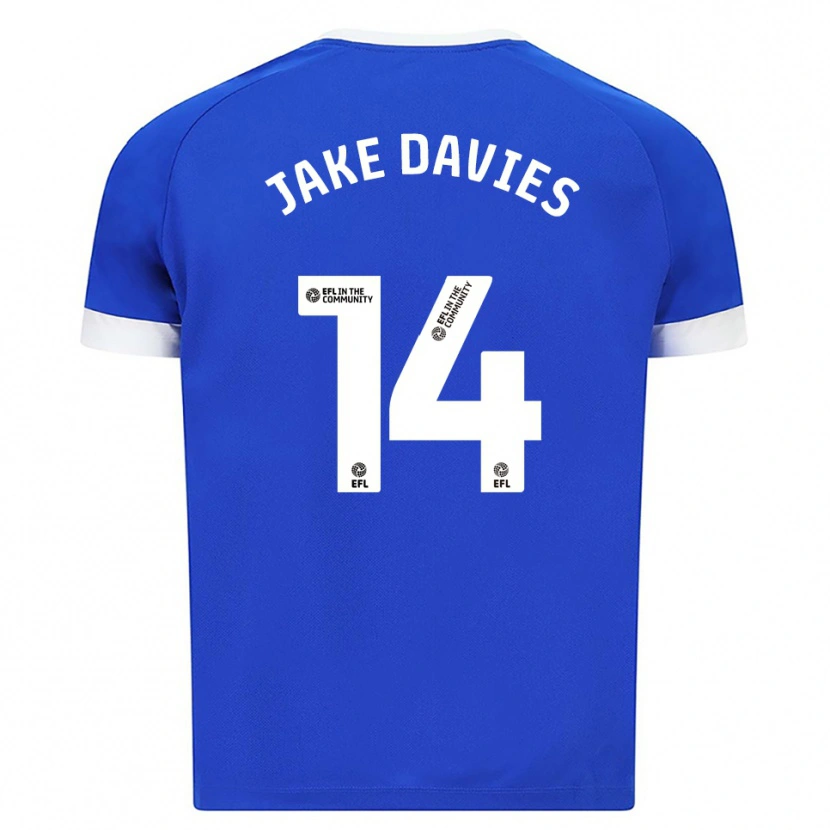Danxen Donna Maglia Jake Davies #14 Blu Bianco Kit Gara Home 2025/26 Maglietta