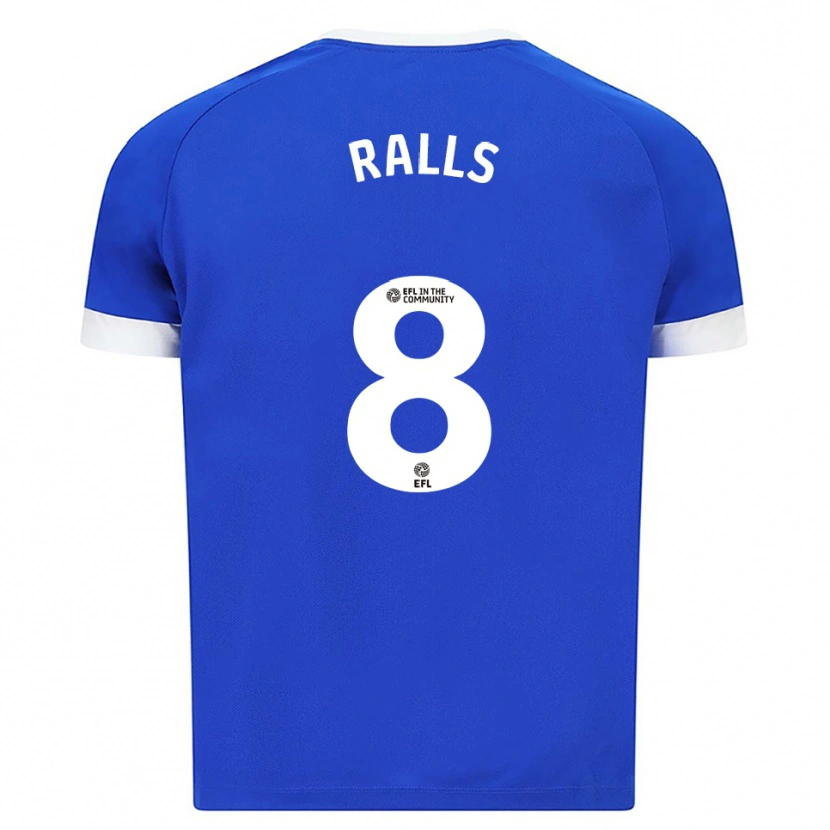 Danxen Donna Maglia Joe Ralls #8 Blu Bianco Kit Gara Home 2025/26 Maglietta