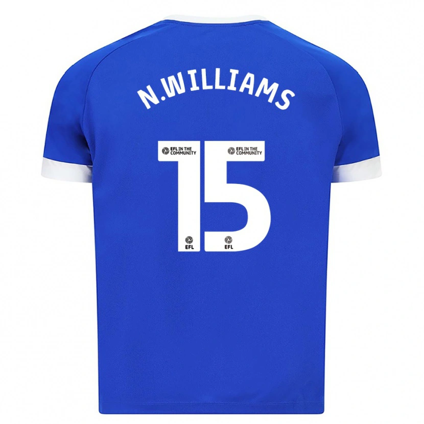 Danxen Donna Maglia Noah Williams #15 Blu Bianco Kit Gara Home 2025/26 Maglietta