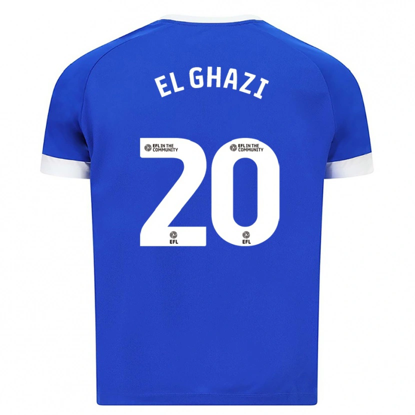 Danxen Donna Maglia Anwar El Ghazi #20 Blu Bianco Kit Gara Home 2025/26 Maglietta