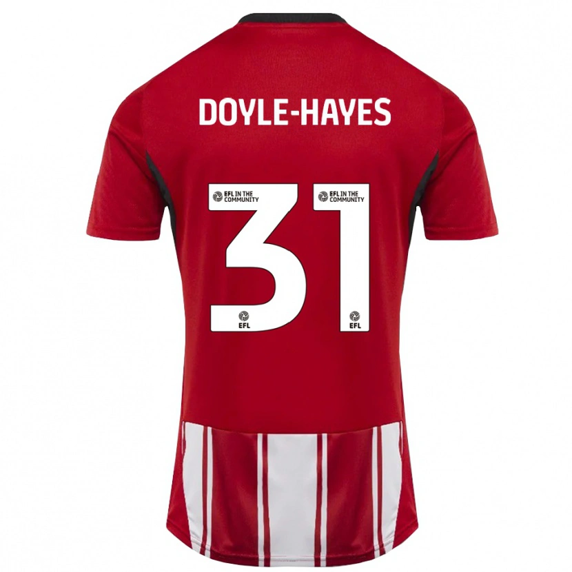 Danxen Donna Maglia Jake Doyle-Hayes #31 Rosso Bianco Nero Kit Gara Home 2025/26 Maglietta