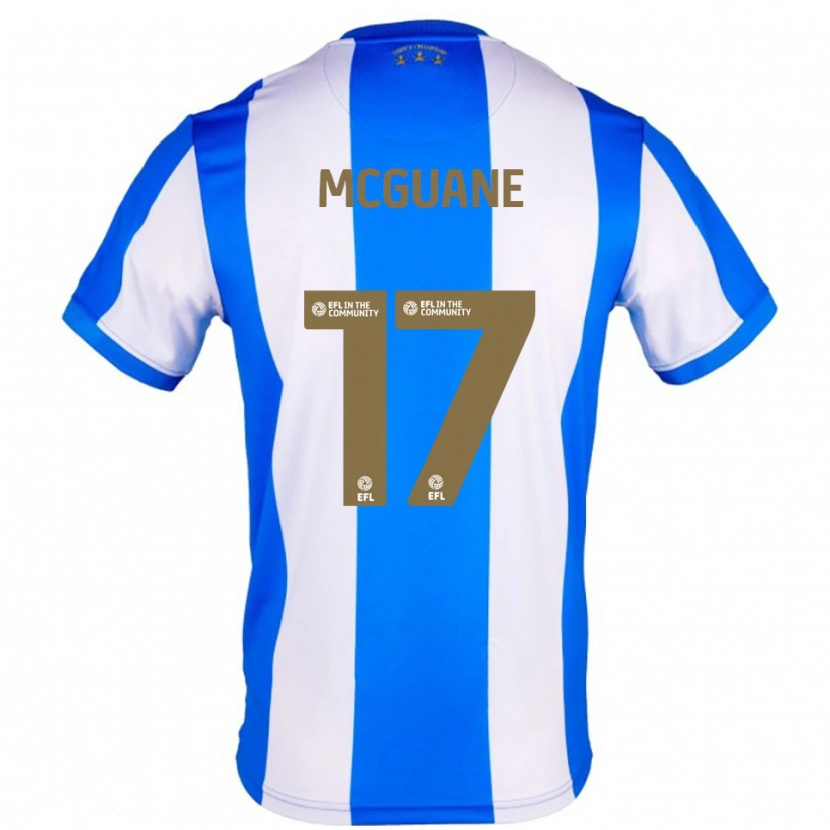 Danxen Donna Maglia Marcus Mcguane #17 Blu Bianco Kit Gara Home 2025/26 Maglietta