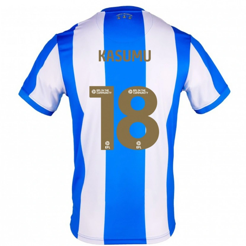 Danxen Donna Maglia David Kasumu #18 Blu Bianco Kit Gara Home 2025/26 Maglietta