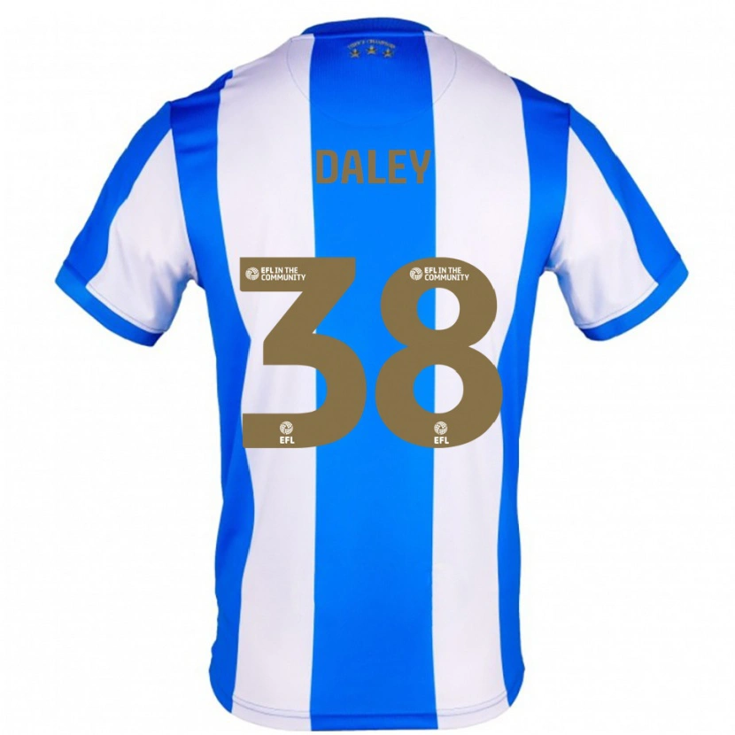 Danxen Donna Maglia Luke Daley #38 Blu Bianco Kit Gara Home 2025/26 Maglietta