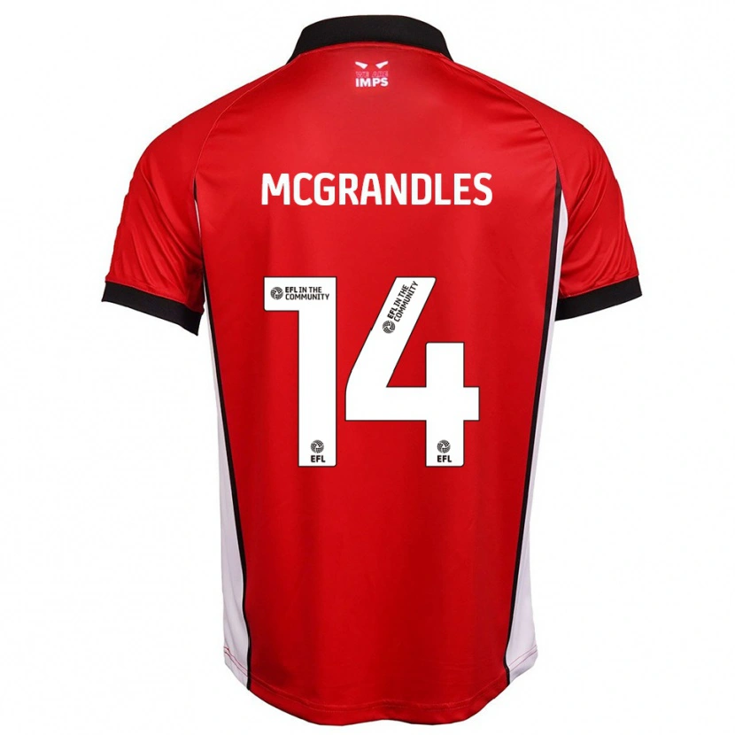 Danxen Donna Maglia Conor Mcgrandles #14 Rosso Bianco Kit Gara Home 2025/26 Maglietta