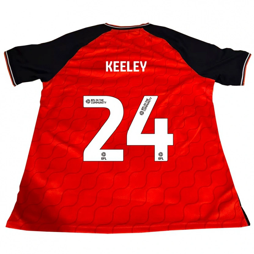 Danxen Donna Maglia Josh Keeley #24 Arancione Nero Bianco Kit Gara Home 2025/26 Maglietta