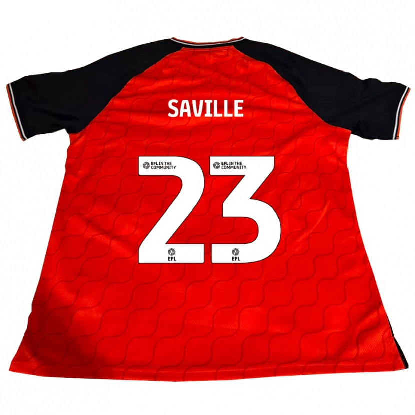 Danxen Donna Maglia George Saville #23 Arancione Nero Bianco Kit Gara Home 2025/26 Maglietta