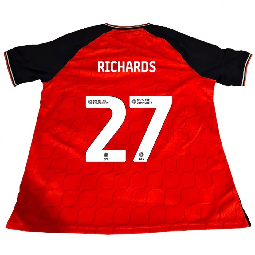 Danxen Donna Maglia Jake Richards #27 Arancione Nero Bianco Kit Gara Home 2025/26 Maglietta