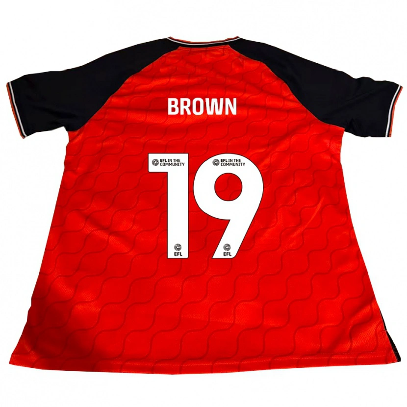 Danxen Donna Maglia Jacob Brown #19 Arancione Nero Bianco Kit Gara Home 2025/26 Maglietta