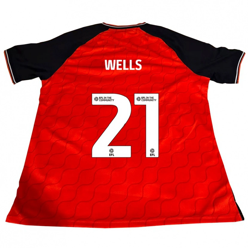 Danxen Donna Maglia Nahki Wells #21 Arancione Nero Bianco Kit Gara Home 2025/26 Maglietta