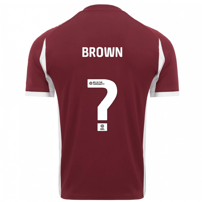 Danxen Donna Maglia Eden Brown #0 Bordeaux Bianco Kit Gara Home 2025/26 Maglietta