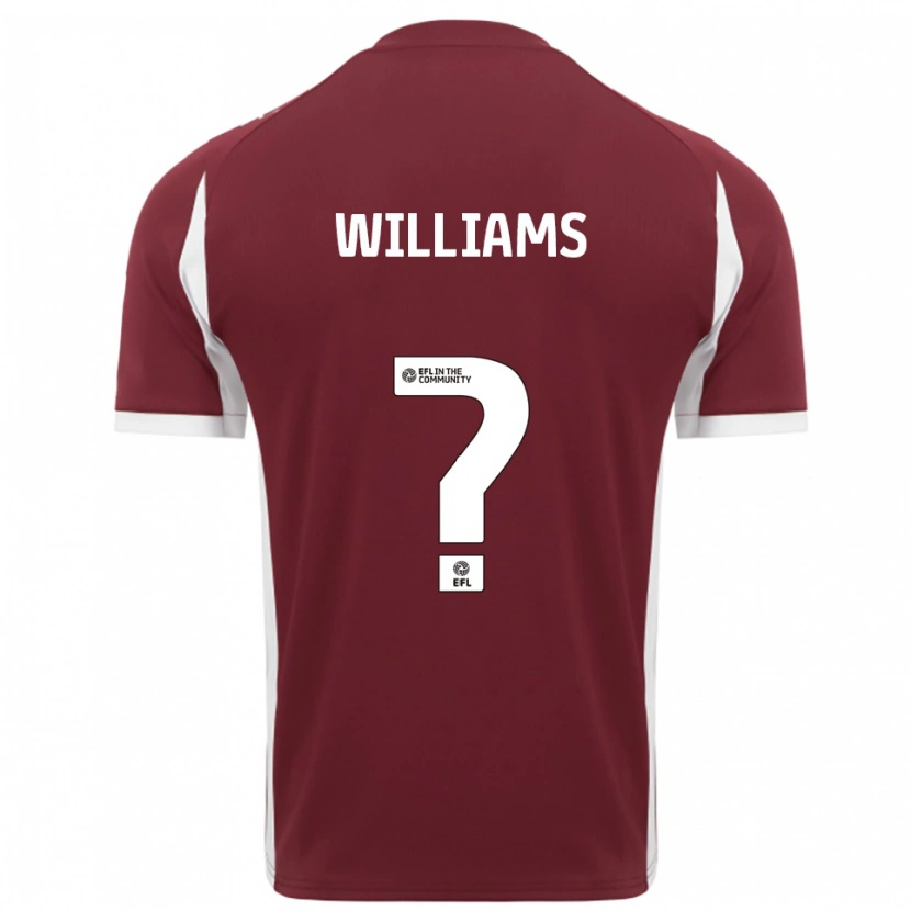 Danxen Donna Maglia Gracie Williams #0 Bordeaux Bianco Kit Gara Home 2025/26 Maglietta