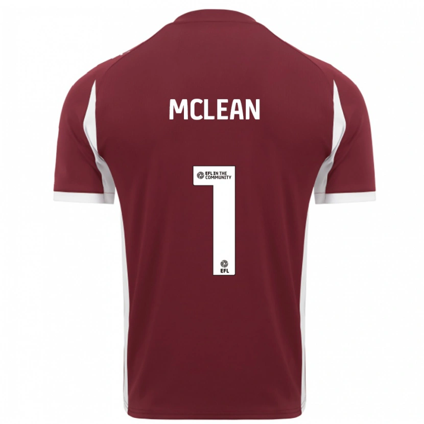 Danxen Donna Maglia Katie Mclean #1 Bordeaux Bianco Kit Gara Home 2025/26 Maglietta