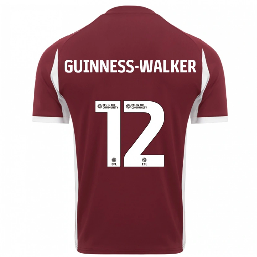 Danxen Donna Maglia Nesta Guinness-Walker #12 Bordeaux Bianco Kit Gara Home 2025/26 Maglietta