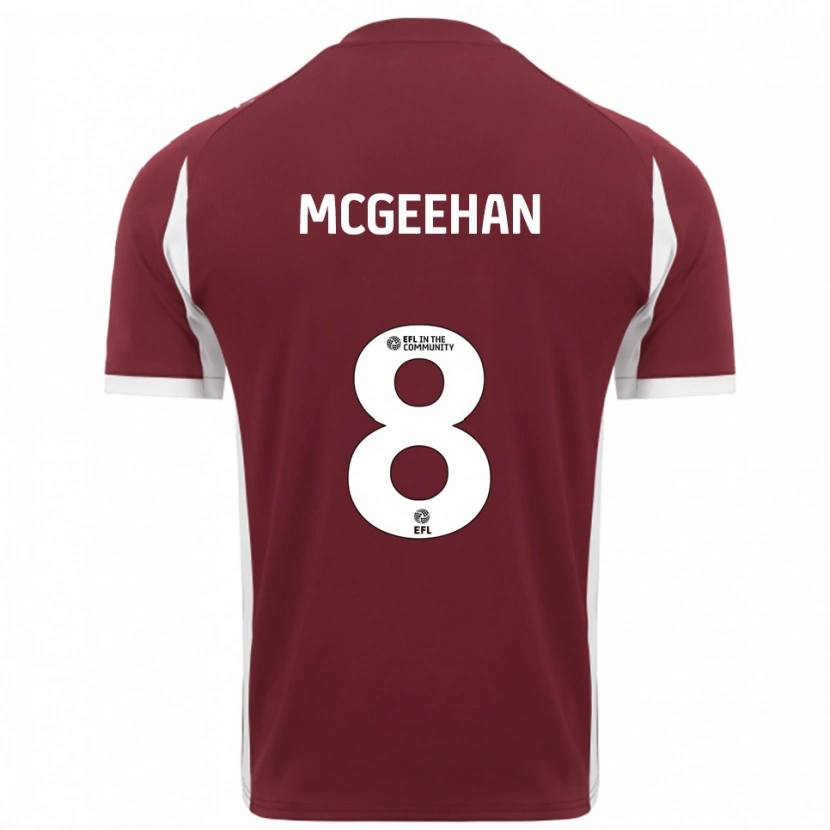 Danxen Donna Maglia Cameron Mcgeehan #8 Bordeaux Bianco Kit Gara Home 2025/26 Maglietta