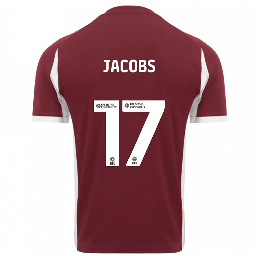 Danxen Donna Maglia Michael Jacobs #17 Bordeaux Bianco Kit Gara Home 2025/26 Maglietta