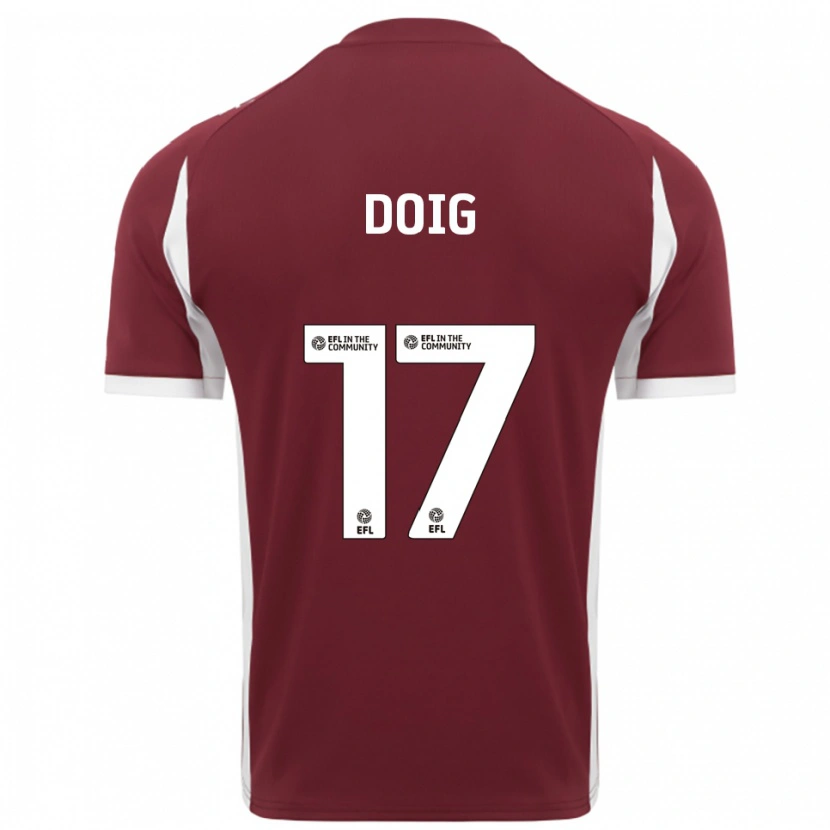 Danxen Donna Maglia Keira Doig #17 Bordeaux Bianco Kit Gara Home 2025/26 Maglietta