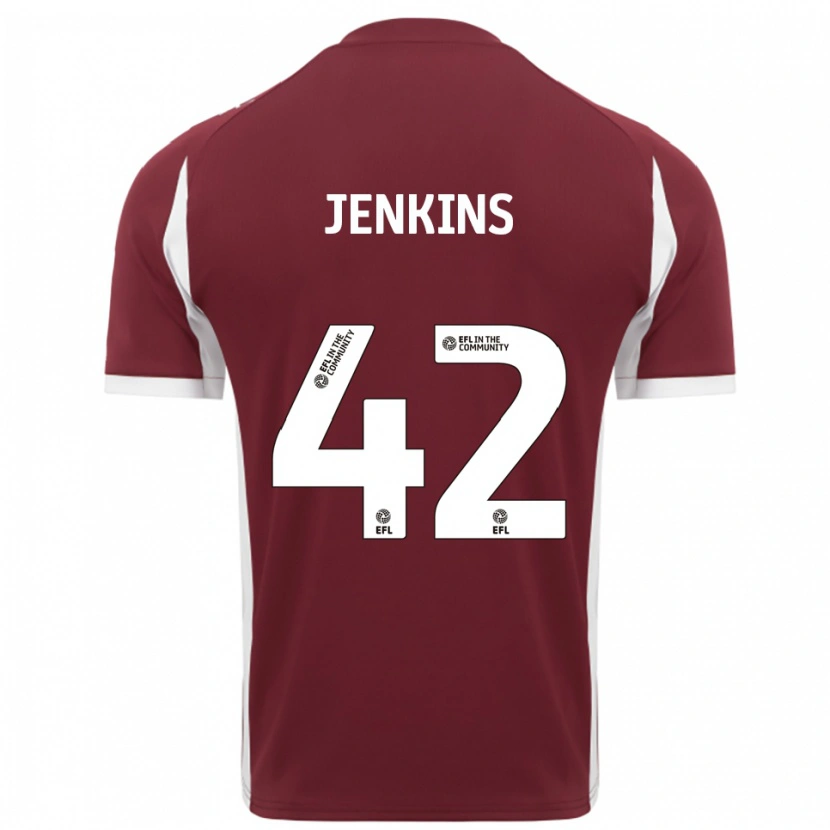 Danxen Donna Maglia Leo Jenkins #42 Bordeaux Bianco Kit Gara Home 2025/26 Maglietta