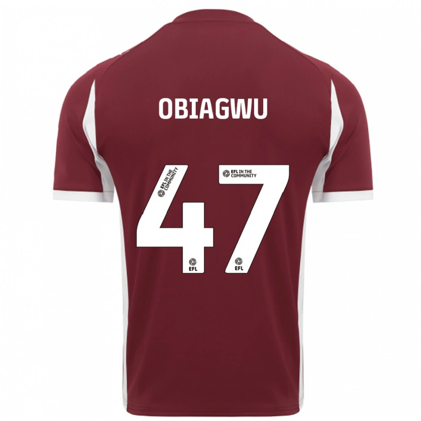 Danxen Donna Maglia Fran Obiagwu #47 Bordeaux Bianco Kit Gara Home 2025/26 Maglietta