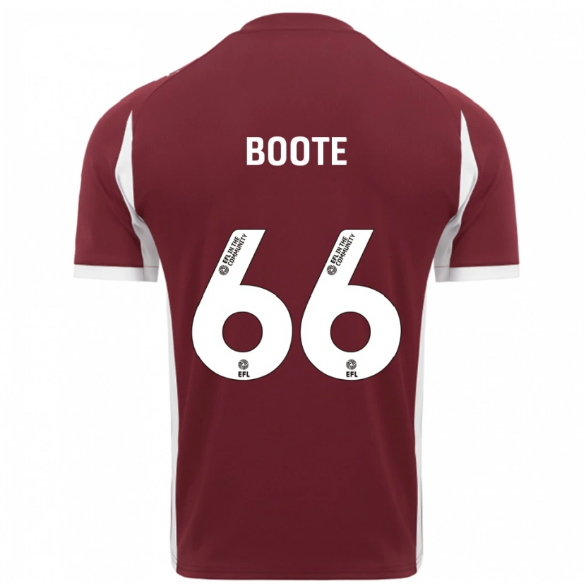 Danxen Donna Maglia Zoe Boote #66 Bordeaux Bianco Kit Gara Home 2025/26 Maglietta