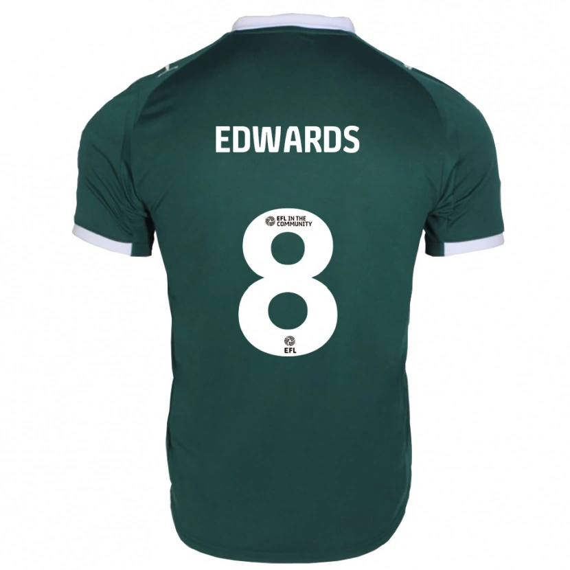 Danxen Donna Maglia Joe Edwards #8 Verde Bianco Kit Gara Home 2025/26 Maglietta