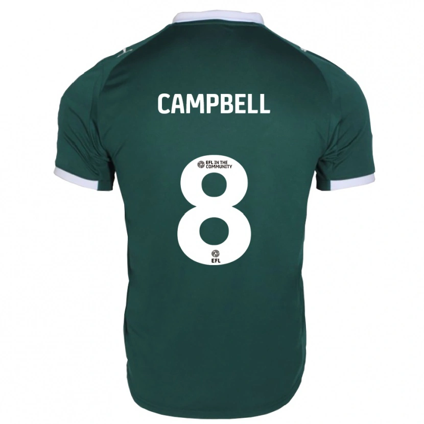Danxen Donna Maglia Sebastian Campbell #8 Verde Bianco Kit Gara Home 2025/26 Maglietta
