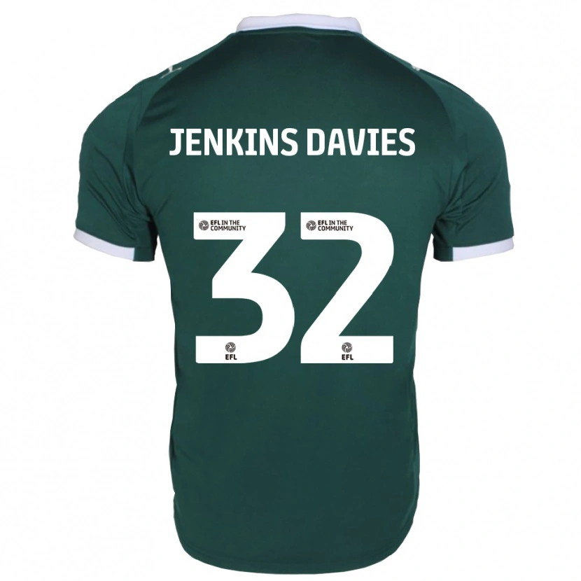Danxen Donna Maglia Will Jenkins-Davies #32 Verde Bianco Kit Gara Home 2025/26 Maglietta